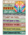 I Believe In The Power Of Yet Wall Art Poster Canvas, Back To School Gift Poster Canvas Art
