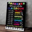 When You Enter This Classroom Poster Canvas, Motivational Classroom Wall Art Decor Poster, Back To School Classroom Decorations