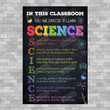 In This Classroom Science Class Rules Poster Canvas, Back To School Gift Poster Canvas Art