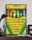 We Are A Box Of Crayons Wall Art Poster Canvas, Back To School Gift Poster Canvas Art