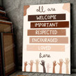 All Are Welcome Here Poster Canvas, Diversity Print, Elementary Class Decor, Classroom Decor, Teacher Gift, Back To School Gift