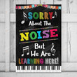 Sorry About The Noise Posters Canvas For Music Classroom Decorations, Music Classroom Posters For Music Teacher Supplies, Music Classroom Wall Art Decor