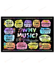 Why Music Poster Canvas, Music Classroom Poster Canvas, Gift For Teacher Poster Canvas, Back To School Art Poster Canvas