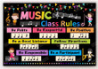 Music Classroom Canvas Poster, Music Class Rules Poster Gifts For Teacher, Back To School Decorations, Middle School Elementary School Wall Decor