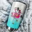 Drunk Flamingo Camping Tumbler, Never Take Camping Advice From Me Tumbler, Pink Flamingo Gifts For Friends Family, Camping Lovers Gifts