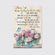 Jesus You Are Faithful And Trustworthy Poster Canvas, Butterflies And Hydrangea Flowers Lover Poster Canvas Print, Jesus Poster Canvas Art