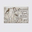 God Blessed Broken Road Wall Art Poster Canvas, Bird And Flower Jesus Canvas Print, Jesus Poster Canvas Art