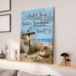 And I Think To Myself What A Wonderful World Cross Poster Canvas, Christian Lover Poster Canvas Print, Jesus Poster Canvas Art