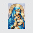 Virgin Mary And Baby Jesus Poster Canvas, Mother Mary Lover Poster Canvas Print, Jesus Poster Canvas Art