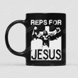 Reps For Jesus Mug, Religion Mug, Christian Cross Mug, Jesus Christ Mug, God Mug, Jesus Mug, Faithful Mug, Christian Mug, Catholic Mug, Religious Gifts For Friends