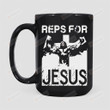 Reps For Jesus Mug, Religion Mug, Christian Cross Mug, Jesus Christ Mug, God Mug, Jesus Mug, Faithful Mug, Christian Mug, Catholic Mug, Religious Gifts For Friends