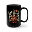 Dancing Skeleton Mug, Skeleton Mug, Halloween Coffee Cup, Fall Mug, Witchy Mug, Spooky Mug, Goth Mug, Mystical Gifts, Celestial Aesthetic Gifts For Friends