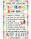 Please Don't Say We Are Just Reading Poster Canvas, Reading Lover Poster Canvas, Classroom Poster Canvas