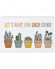 Let's Root For Each Other Horizontal Wall Art Poster Canvas, Back To School Gift Poster Canvas Art