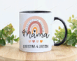 Personalized Mama Rainbow Coffee Mug, Kids Names Rainbow Mug, Mothers Day Mug, Birthday Christmas Gifts For Mom