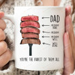 Dad You're The Rarest Of Them All Mug, Grilling Dad Mug, Funny Gifts For Dad From Daughter Son
