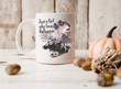 Just A Girl Who Loves Halloween Mug, Witch Halloween Coffee Mug, Witchcraft Gifts, Halloween Party Cup, Spooky Season Gifts For Her