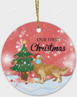 Our First Christmas Ornament, Golden Retriever Ornament, Christmas Tree Ornament