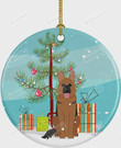 Christmas Tree And German Shepherd Dog Ornament, Gifts For Dog Owners Ornament, Christmas Gift Ornament