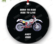 Personalized Dirt Bike Motocross Christmas Ornament Motorcycle Dirt Bike Rider Boy Girl Male Female Born To Ride To Live Watercolor Biker Hanging Decoration Christmas Tree Decor