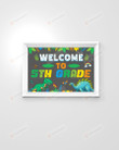 Dinosaur Classroom Welcome To 5th Grade Poster Canvas, Back To School Poster Canvas