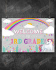 Unicorn Welcome To 3rd Grace Poster Canvas, Back To School Poster Canvas