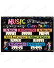Music Classroom Poster Canvas, Music Class Rules Poster Canvas, Classroom Decor Poster Canvas