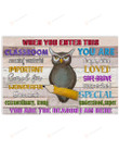 Owl When You Enter This Classroom Poster Canvas, You Are The Reason I Am Here Horizontal Poster Canvas , Back To School Poster Canvas