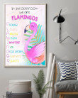 We Are Flamingos Vertical Poster Home Decor Wall Art Print No Frame Or Canvas 0.75 Inch Frame Full-Size Best Gifts For Birthday, Christmas, Thanksgiving, Housewarming