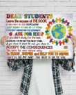 Dear Students I Am Here To Teach Poster Canvas, Inspire And Help You To Crown Poster Canvas, Back To School Poster