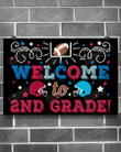 Welcome To 2nd Grade Poster Canvas, Ruby Sport Art Poster Canvas, Classroom Poster Canvas