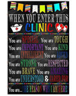 When You Enter This Clinic Wall Art Poster Canvas, Back To School Gift Poster Canvas Art