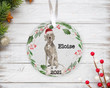 Personalized Weimaraner Dog Ornament, Gifts For Dog Owners Ornament, Christmas Gift Ornament