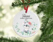 Personalized Koala Baby's Third Christmas Ornament, Koala Lover Gift Ornament, Christmas Keepsake Gift Ornament