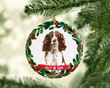 Personalized Brown English Springer Spaniel Dog Ornament, Gifts For Dog Owners Ornament, Christmas Gift Ornament