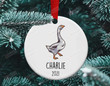 Personalized Goose Christmas Ornament Goose Ceramic Ornament Goose Christmas Tree Decoration Gifts For Goose Lover Hanging Xmas Tree Gifts For Men