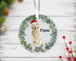 Personalized Golden Retriever Ornament, Dog Lover Ornament, Christmas Gift Ornament