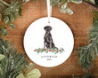 Personalized Black Labrador Retriever Ornament, Dog Lover Ornament, Christmas Gift Ornament