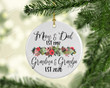 Personalized Mom And Dad Promoted To New Grandparents Ornament, Gift For Parent Ornament, Christmas Gift Ornament