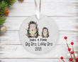 Personalized Big Brother Little Brother Ornament, Porcupine Lovers Gift Ornament, Christmas Gift Ornament