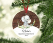 Personalized Second Christmas With Elephant Ornament, Gift For Elephant Ornament, Christmas Gift Ornament