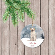 Personalized Yellow Labrador Retriever Ornament, Dog Lover Ornament, Christmas Gift Ornament