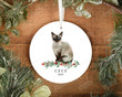 Personalized Siamese Cat Ornament, Gifts For Cat Owners Ornament, Christmas Gift Ornament