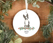 Personalized Boston Terrier Dog Ornament, Gifts For Dog Owners Ornament, Christmas Gift Ornament