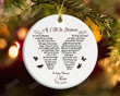 Loss Of Mother Memorial Ornament, As I Sit In Heaven, Butterfly In Memory Ornament, 2021 Custom Christmas Ornament, Sympathy Gift