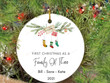 Family Of Three Personalized Ornament, Gifts For Family Ornament, Christmas Gift Ornament