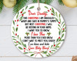 Personalized Dear Daddy Ornament Daddy To Be Christmas Ornament Bump Ornament Christmas Ornament Expecting Dad Gifts Baby Christmas Christmas Ornament Hanging Decoration