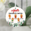 Personalized Aunt's Little Reindeer Ornament 2021 Custom Nieces Nephews Name Gifts Reindeer Christmas Ornament For Aunt Hanging Decoration Xmas Tree Decoration