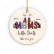 Custom Name Mom's Little Shits Halloween Ornament, We Love You, Decoration Gifts For Mom Mama Mommy Mother From Son And Daughter On Halloween