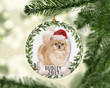 Personalized Pomeranian Ornament, Gifts For Dog Owners Ornament, Christmas Gift Ornament